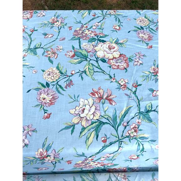 Vtg Waverly Canton Floral Fabric Points East Collection Home Decor By The Yard - Picture 3 of 9